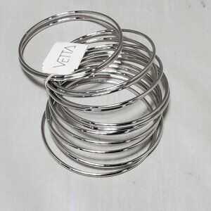 Vetta 13-Piece Silver Bangle Set